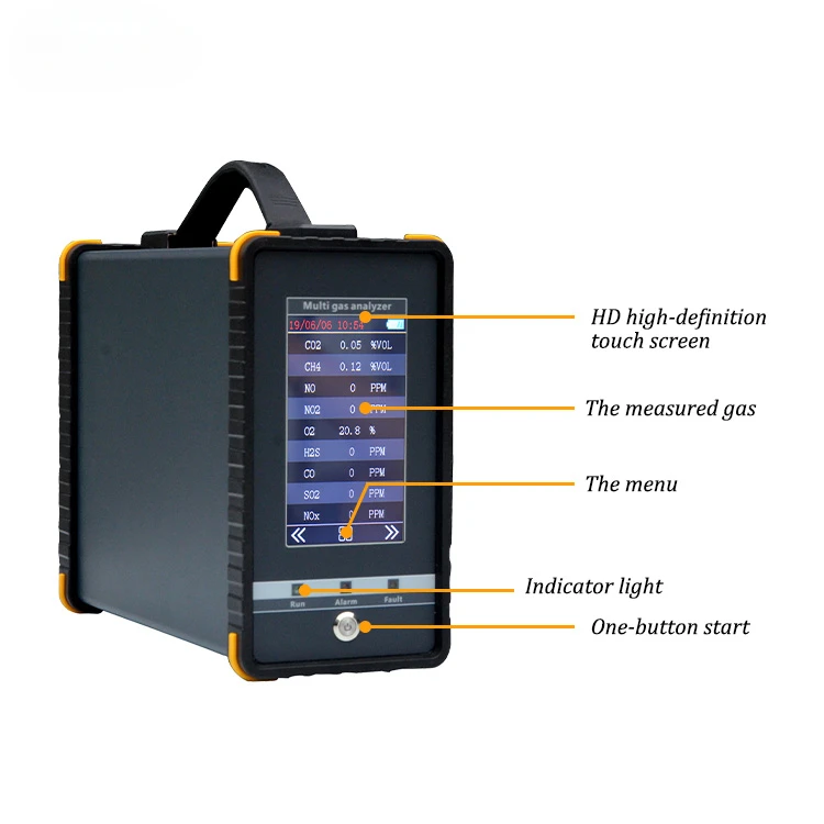 S360 de ar Portátil analisador de gás com o resfriamento da sonda de temperatura elevada e umidade função de medição