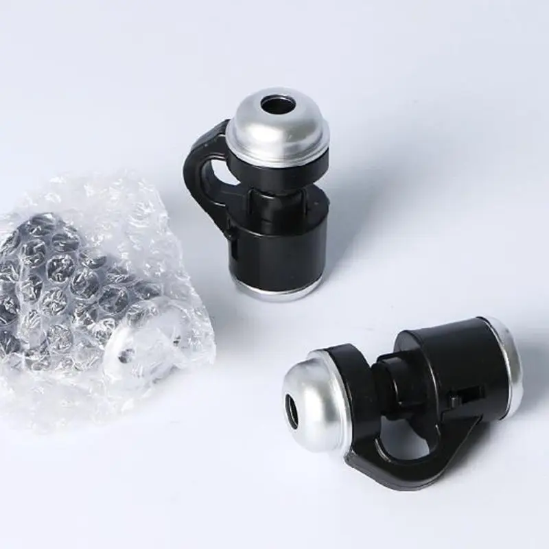 X37E 30X de Vidro para o Telefone Clip-On Microscópio, Lupa LED Luzes de Micro Universal Lente com Grampo para Impressões Pequenas