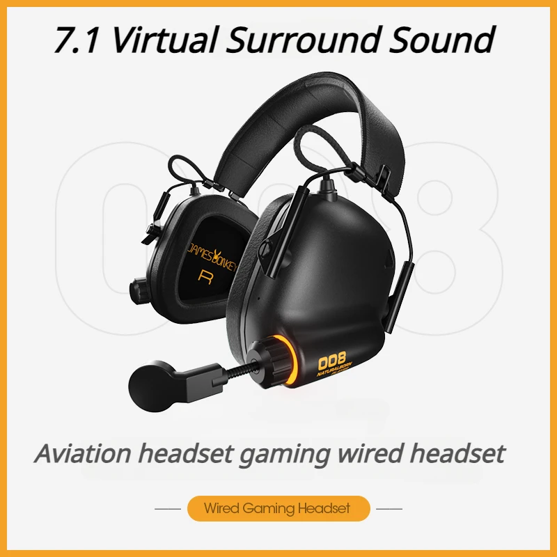 ECHOME Tático Fone de ouvido com Fio 7.1 Surround Sound Gaming Headset com Cancelamento de Ruído de Microfone USB RGB luz de fundo para PC Portátil