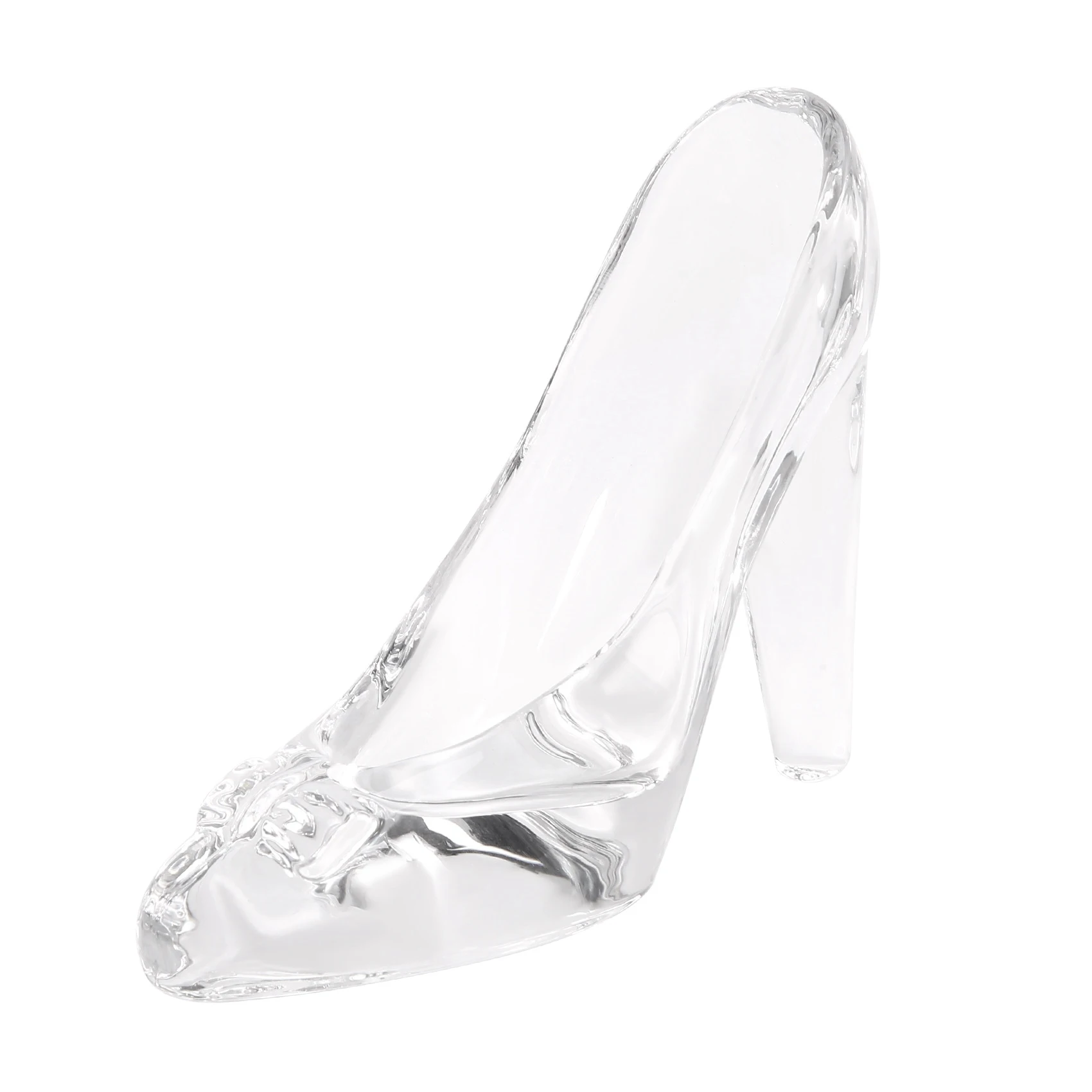 Sapatos De Cristal De Vidro De Presente De Aniversário De Decoração De Casa De Cinderela De Salto Alto Sapatos De Casamento Sapatos De Figuras De Ornamento Miniaturas
