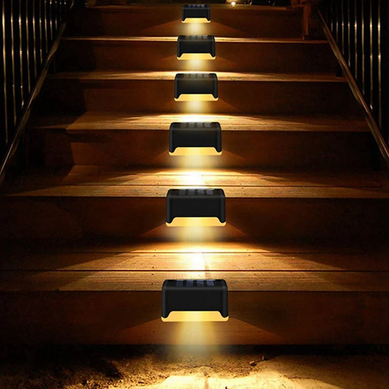 16Pcs DIODO emissor de Luz Solar Impermeável Exterior de Parede de Luz de Jardim de Paisagem Passo Escadas do Deck Luz Varanda Cerca Luz Solar