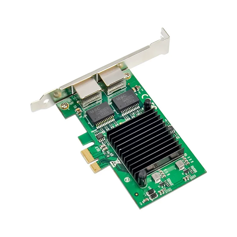 PCIe X1 Dual Gigabit com Fio Placa de Rede RJ45, full-speed Ethernet placa de rede 82575