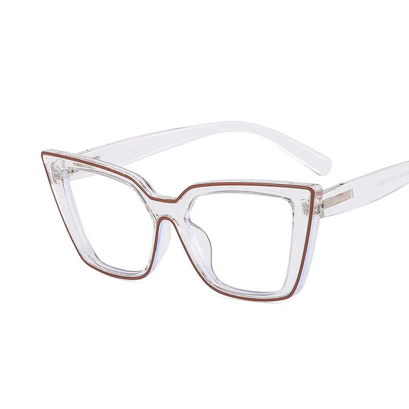 Novo Transparente Computador Óculos de Armação de Mulheres femininas Anti Luz Azul de olhos de gato de Óculos de Bloqueio de Vidros de Óptica Espetáculo de Óculos