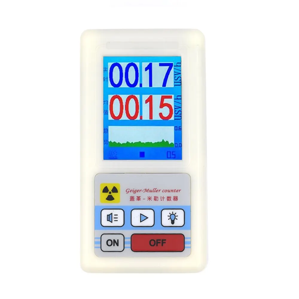 Handheld Contador Geiger Nuclear Detector de Radiação Pessoal Dosímetro de Raio-X Beta Gamma Testador de LCD de Radioatividade em Mármore, Ferramentas de