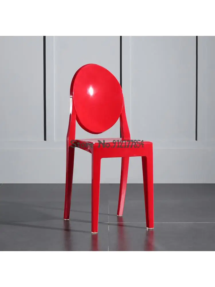 Nordic Cadeira Transparente Líquido Vermelho Do Restaurante Acrílico Cristal Fezes Criativo Diabo Cadeira De Jantar De Família Maquiagem Cadeira De Plástico