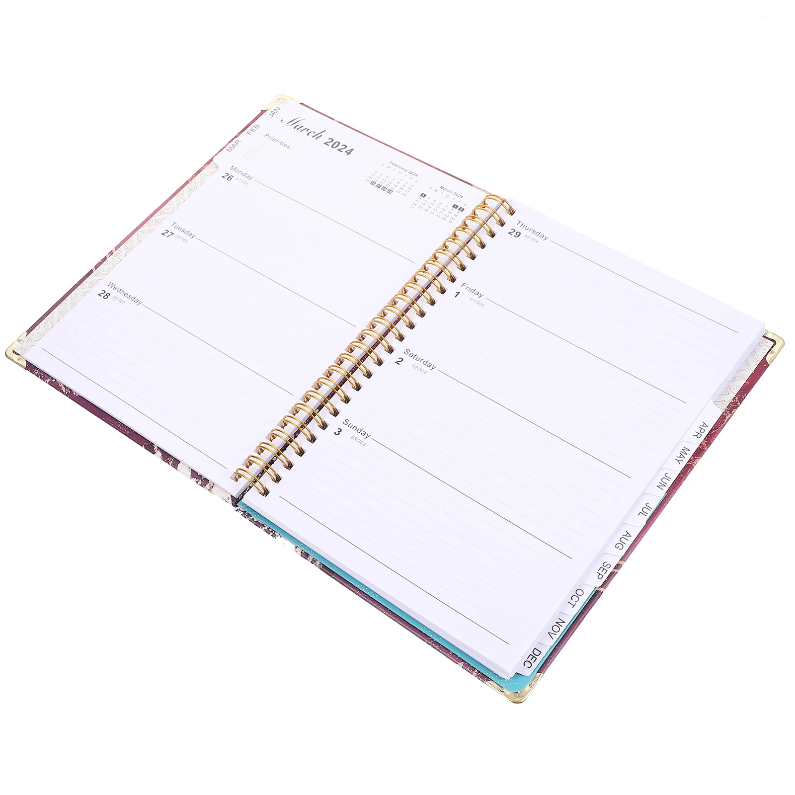 Decorativos de Bobina bloco de notas Portátil Notebook do Escritório de Planejamento Cadernos Planejador de Reunião Diária de jornal