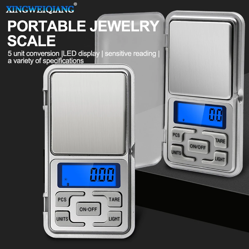 Precisão de Jóias Escala de Peso de Diamante Equilíbrio de peso da Cozinha de Digital de Bolso Mini Escala 100/200/300/500 g 0,1 g/0,01 g