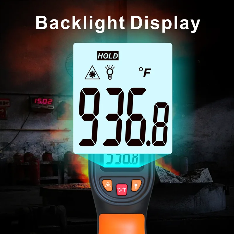 -50~600°C Termômetro Infravermelho Sem contato a Laser Medidor de Temperatura de Termômetro de Bolso houver pirômetro Ecrã LCD Sensor de INFRAVERMELHOS