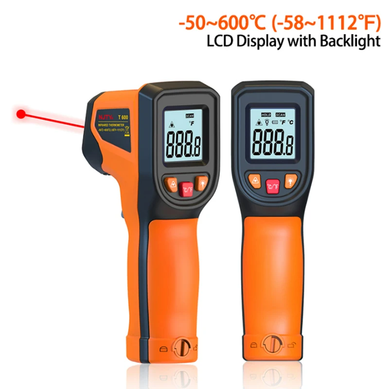 -50~600°C Termômetro Infravermelho Sem contato a Laser Medidor de Temperatura de Termômetro de Bolso houver pirômetro Ecrã LCD Sensor de INFRAVERMELHOS