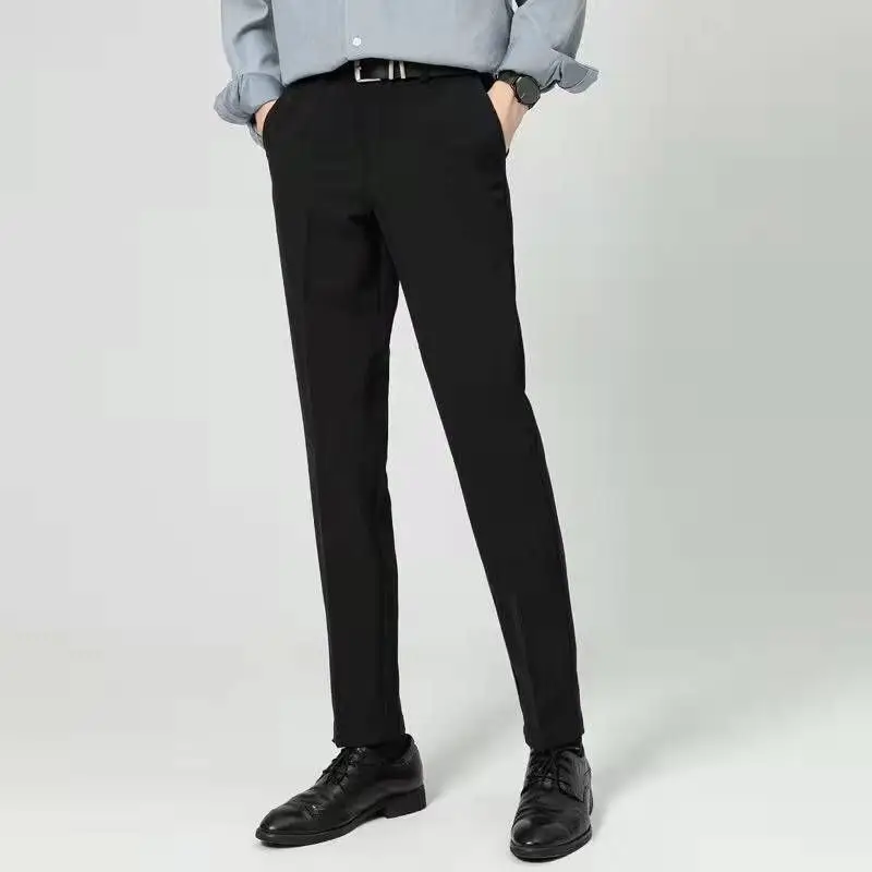 Trecho Terno Calças para Homens Clássicos Calças Cintura Alta Moda de Calça de 2023 a coleção Primavera / Verão de Negócios Ocasionais de Mens Vestuário A17