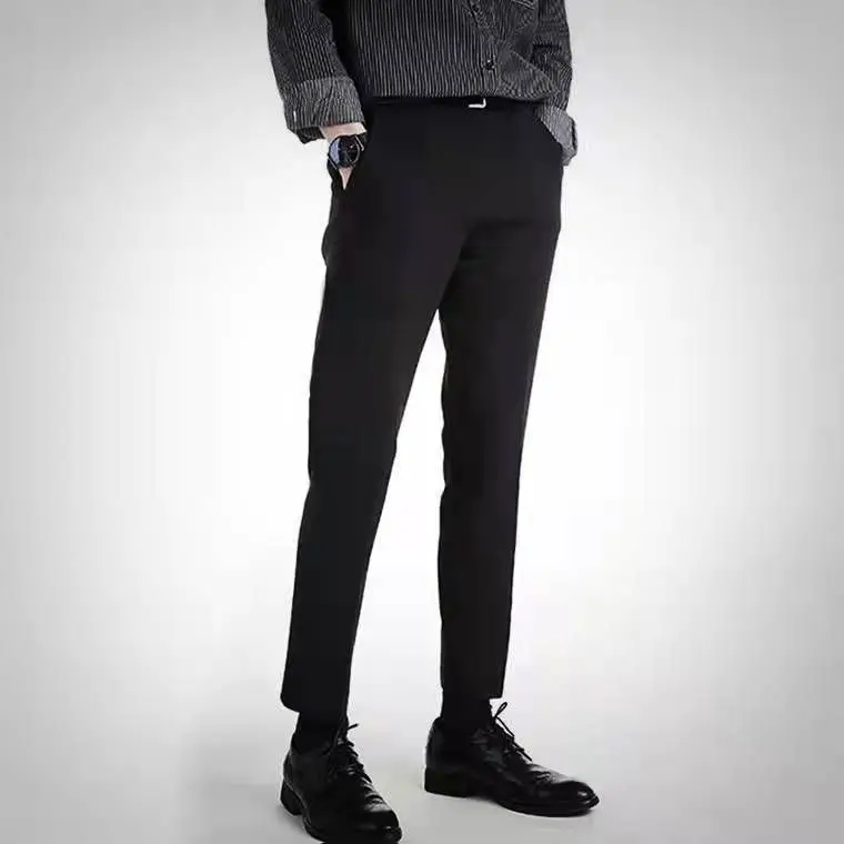 Trecho Terno Calças para Homens Clássicos Calças Cintura Alta Moda de Calça de 2023 a coleção Primavera / Verão de Negócios Ocasionais de Mens Vestuário A17