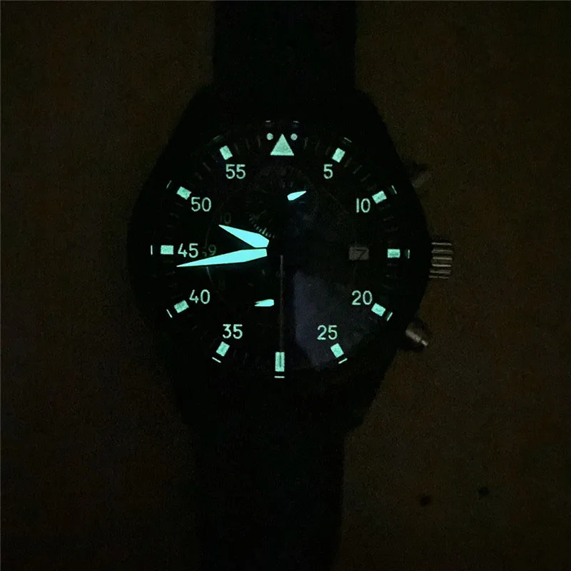 NF Relógio masculino 904l de Aço Inoxidável do relógio de quartzo 44mm-IC