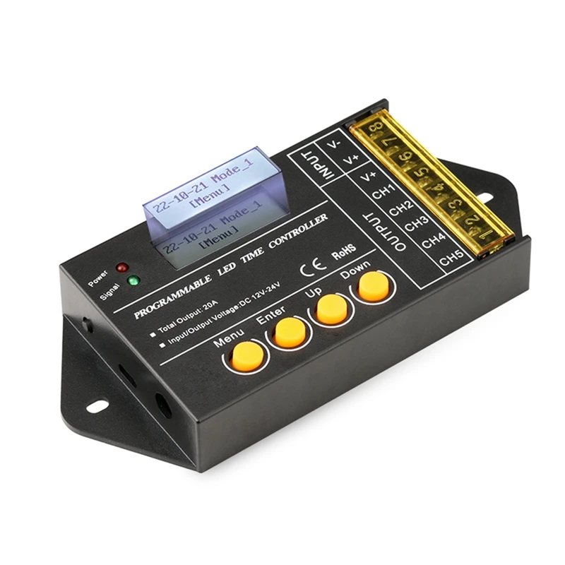 NOVO TC420-SJ Mini Timer Programa o Programa do Controlador Controlador Para 5CH LED Light Strip, 20A Total de Saída MÁX.