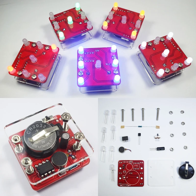 DIY Swing de Tremer o LED de Dados Com o Kit de Pequena Vibração do Motor Diy Eletrônico Kits do Navio da Gota