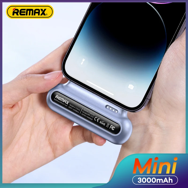 Remax Magnético do Banco do Poder de 3000mAh Mini Ímã Carregador PowerBank Para Xiaomi Móvel de Emergência Portátil Magnético Externo de Bateria