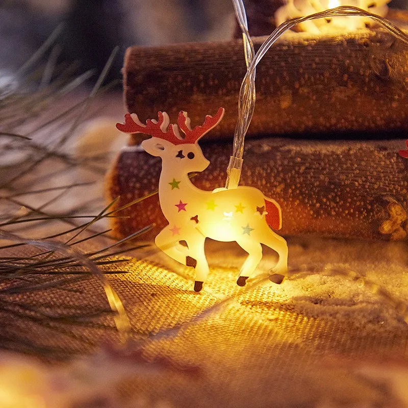 Natal Criativo do Boneco de neve, Árvore de Natal, Luzes de LED ao ar Livre Piscando Elk Seqüência de Lâmpadas de Férias Cena Hanging Garden Party Decor