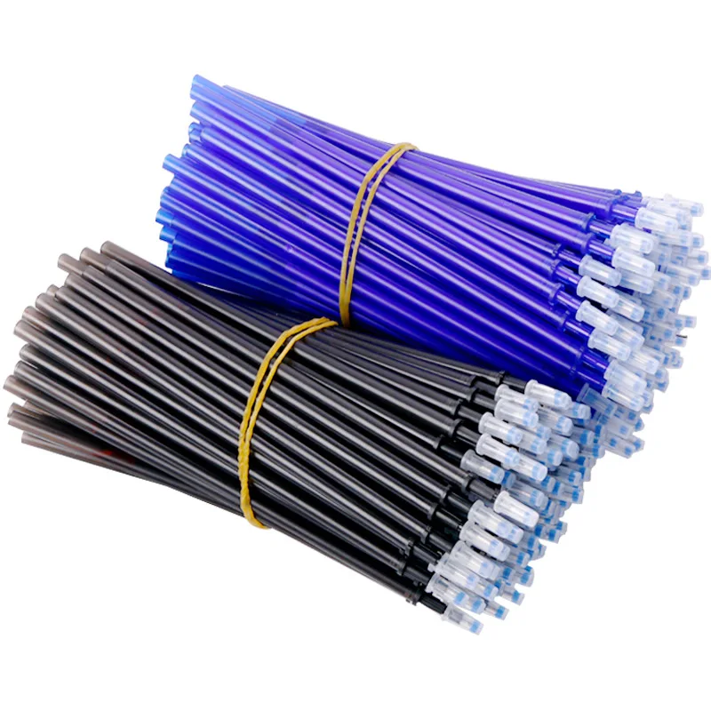 10 / set de alunos lavável canetas e alças Azul / Preto / 0,5 mm refil de caneta vara de escritório e escolar de escrita de suprimentos