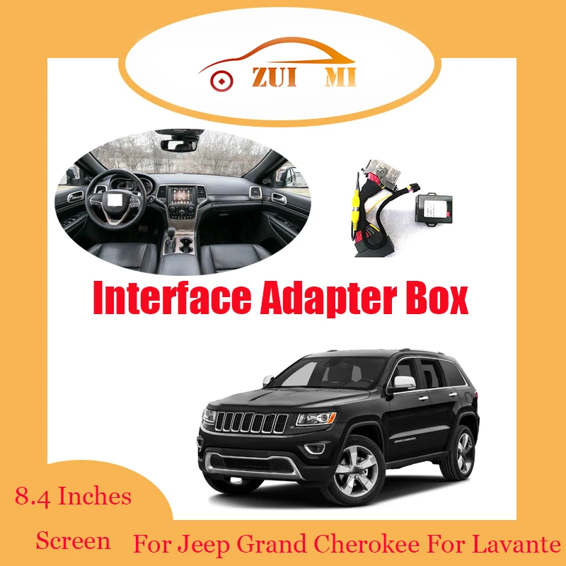 Carro De Adaptador De Interface Decodificador Para Jeep Grand Cherokee Para Lavante 360 Panorâmica Caixa De Decodificador De 8,4 Polegadas