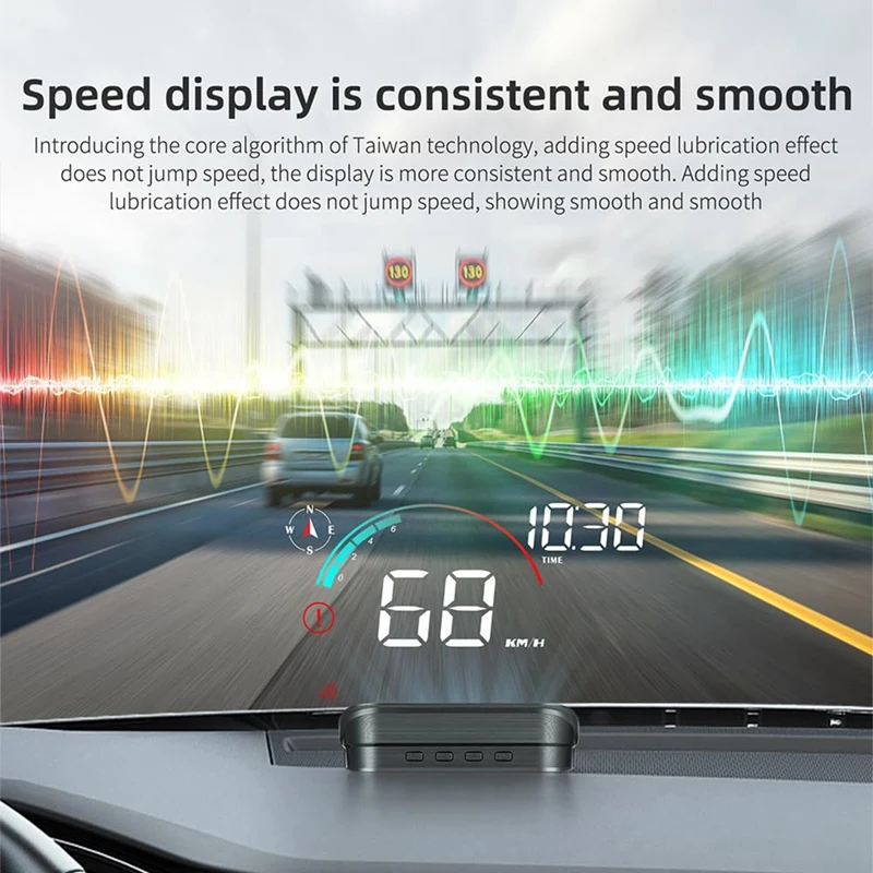 M22 Eletrônico do Carro Cão HUD Head-Up Display OBD Velocímetro Bússola Universal de Peças de carros