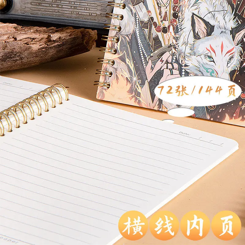 O Estilo retrô de Alto valor Simples Bobina de Notebook Engrossado Criativo Linha Horizontal Notebook