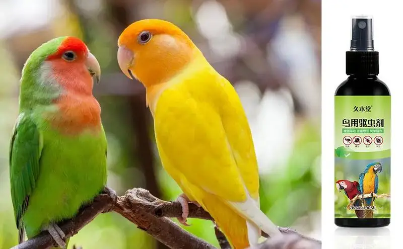 100ml de Aves Repelente Spray Remover Piolhos e Ácaros in Vitro Eficaz Contra os Piolhos, Ácaros e Outras Pragas Manter Papagaios Saudável