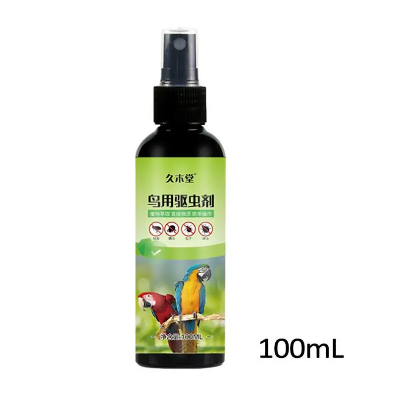 100ml de Aves Repelente Spray Remover Piolhos e Ácaros in Vitro Eficaz Contra os Piolhos, Ácaros e Outras Pragas Manter Papagaios Saudável