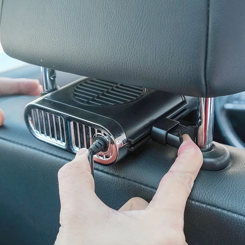 Carro Assento Traseiro Mini Ventilador USB Dobrável, Ventilador Silencioso de Três de Grau de Velocidade do Vento Ajustável Carro Refrigerador de Ar do Ventilador de Resfriamento J60F Ventilação