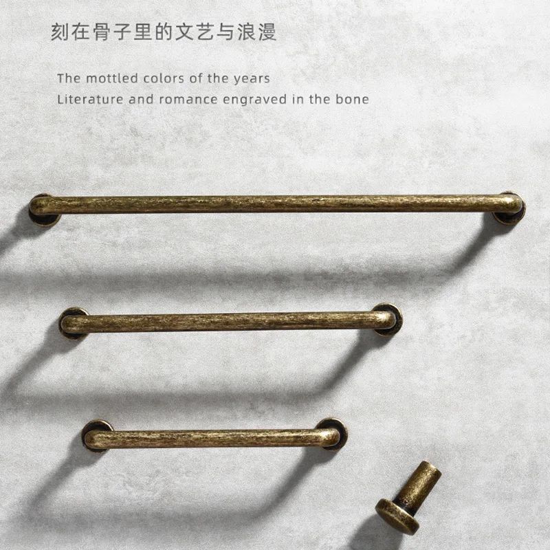 Único Furo-192mm Espaçamento entre furos Mobiliário Vintage Alças de Bronze Antique Silver, Gold Alças para Armário e Gaveta