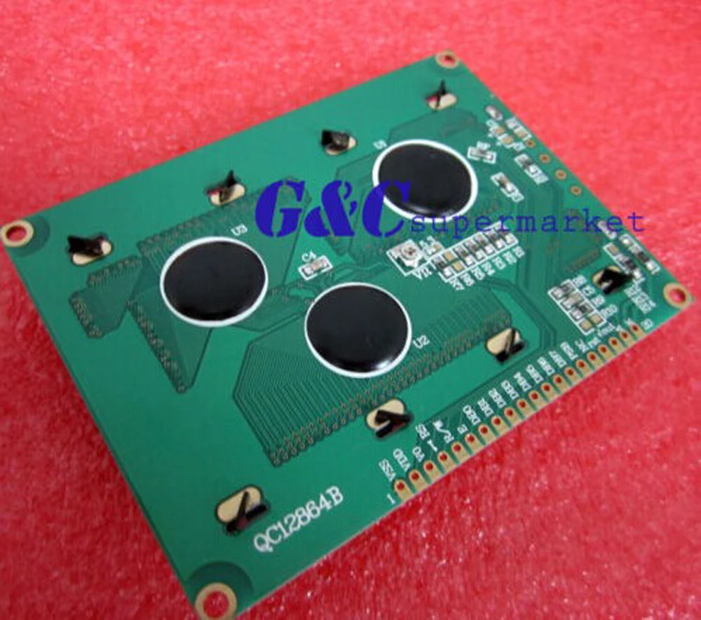 ST7920 128x64 Gráfico LCD com luz de fundo Azul para EasyPIC5 de ALTA QUALIDADE QC12864B