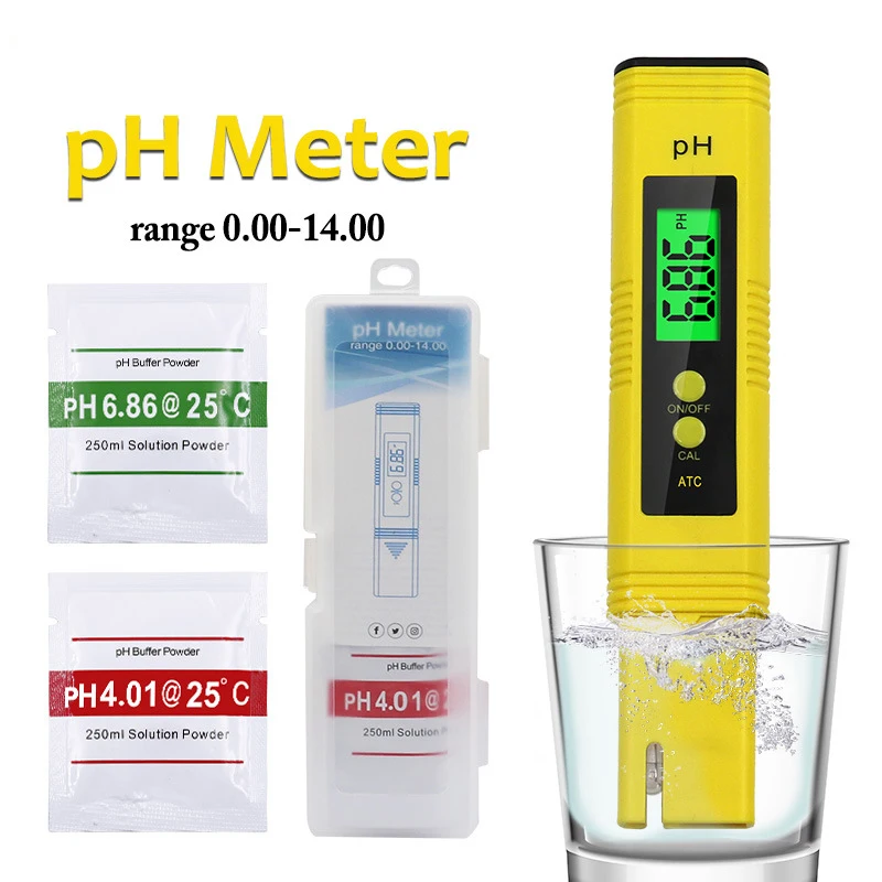 Medidor de PH 0.01 Precisão Elevada para a Qualidade da Água Testador com 0-14 PH Teste Adequado Aquário Piscina de Testes de Ferramentas Água