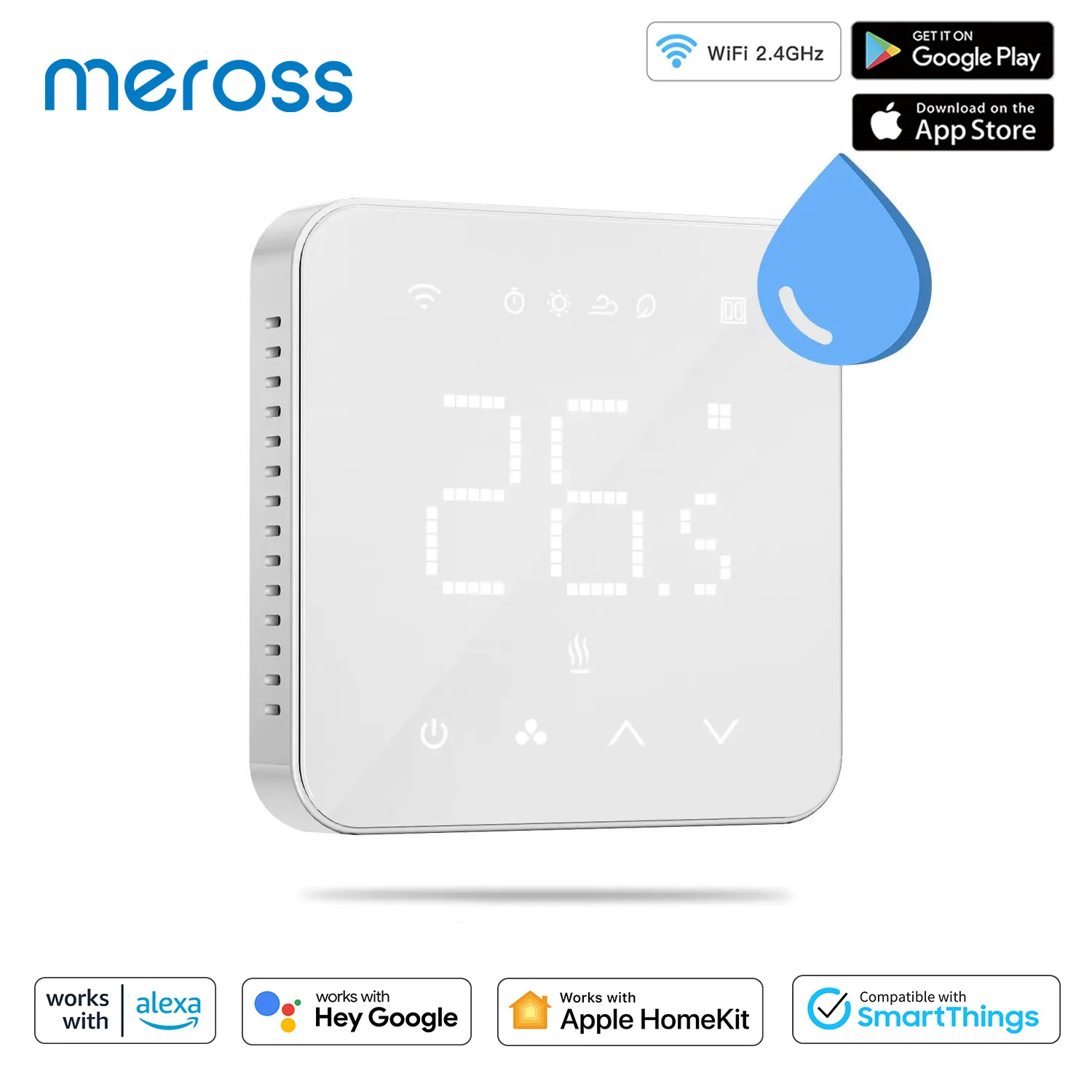 Meross Smart wi-Fi Termostato para a Água de Caldeira de Gás da Temperatura do Sistema Controlador Remoto Trabalhar com HomeKit Alexa Google Assistente