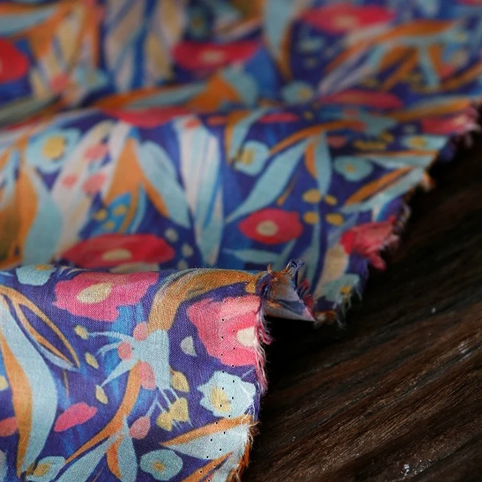 Alta qualidade rami tissu Belas Flores Únicas de impressão digital de retalhos de High-end vestido cheongsam tecido