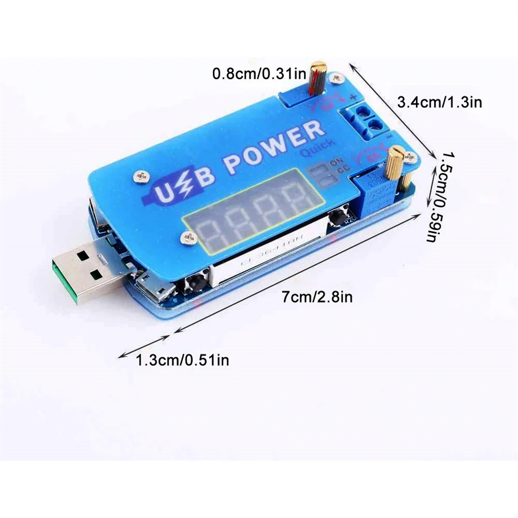 15W USB Tester Ajustável Suporte de Carga Rápida Simples Operação de Fonte de Alimentação
