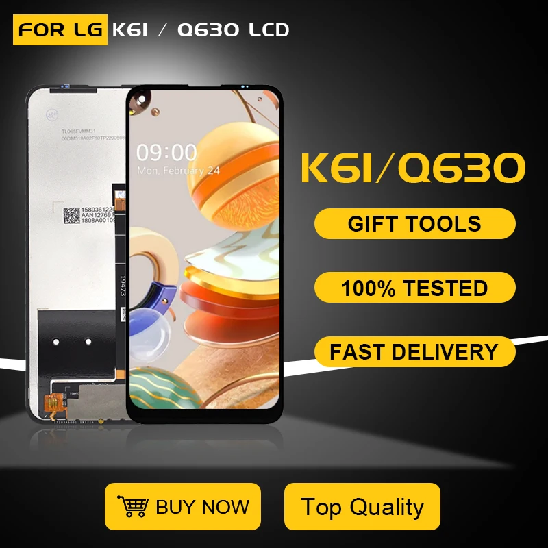 6.53 Polegadas Q630 Apresentar Para LG K61 Lcd Touch Digitalizador Assembly LMQ630EAW LM-Q630EAW LM-Q630 Tela Com Moldura Frete Grátis