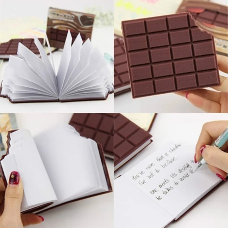 Criativo e Conveniente de Chocolate Aroma Notas de DIY Tampa do bloco de notas de Volta Para a Escola Estacionário Diário de Suprimentos