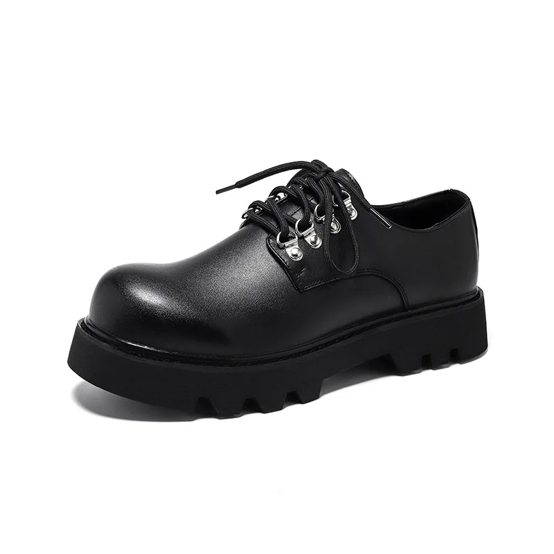 Inglaterra estilo ocasionais de mens de couro natural sapatos lace-up a plataforma de sapato escritório de negócios formal, vestido de preto calçado elegante zapato