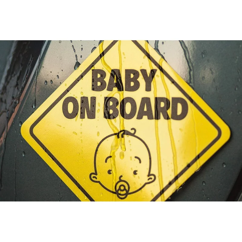 2 Pack Bebê a Bordo Adesivo para Carros (Magnético) - Bebê a Bordo do Ímã Carro no Sinal da Placa - Reflexiva de Segurança