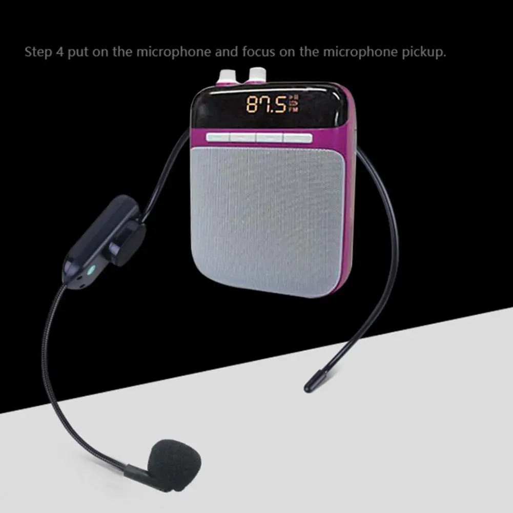 FM Microfone Portátil Microfone de Condensador Unidirecional Prático Mini Radio FM Microfone sem Fio para Palestras