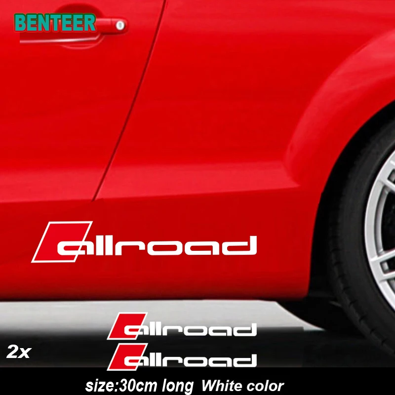 2pcs Allroad corpo do Carro adesivo Para Audi P8 P7 P5 P3 TT TTS e S3 S4 S5 S6 S7 S8 A3 A4 A5 A6 A7 A8