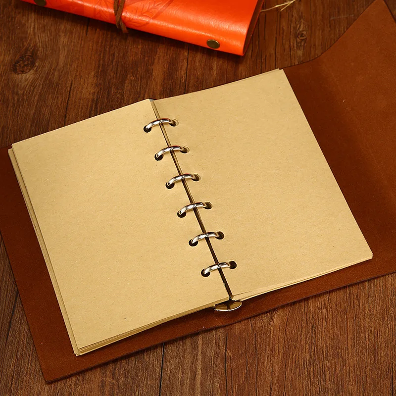Retro do Caderno de capa de Couro PU Espiral bloco de notas Livro Substituível Diário Planejadores de materiais Escolares de Presente