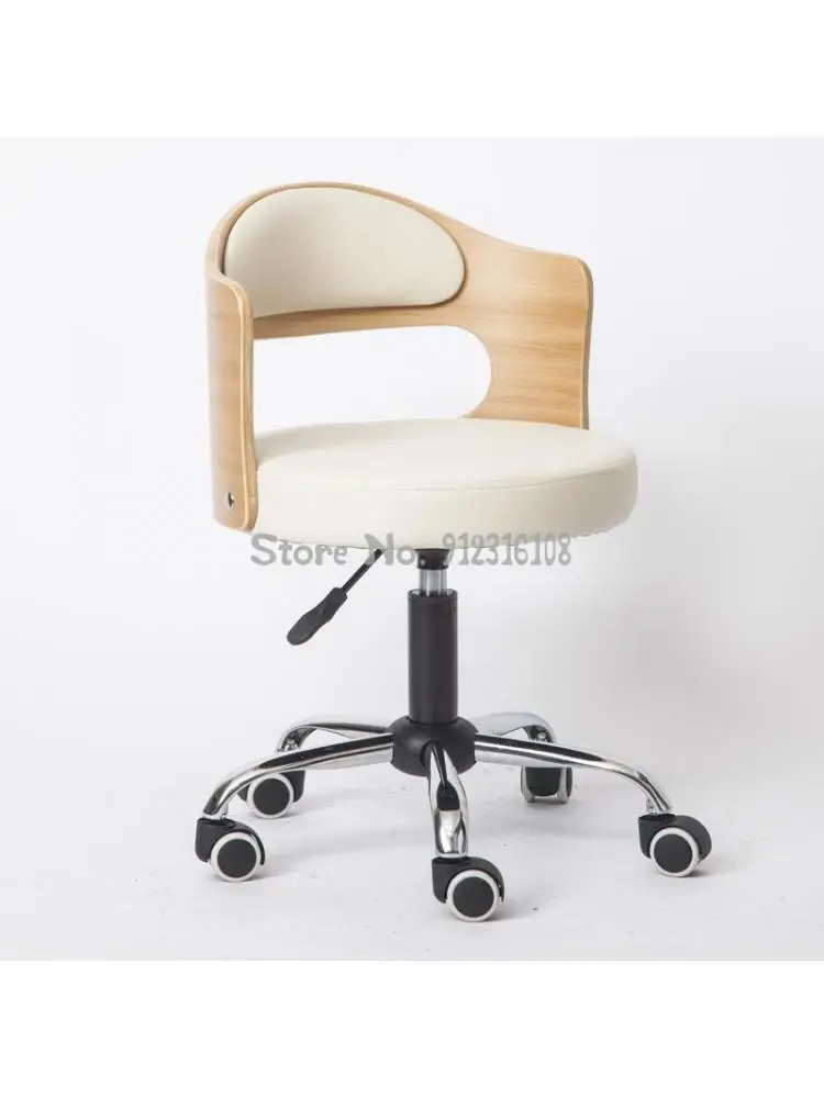 Barra de cadeira de família de elevação cadeira giratória de madeira maciça de volta salão de beleza cadeira barra de banco de salão de beleza rodada de fezes
