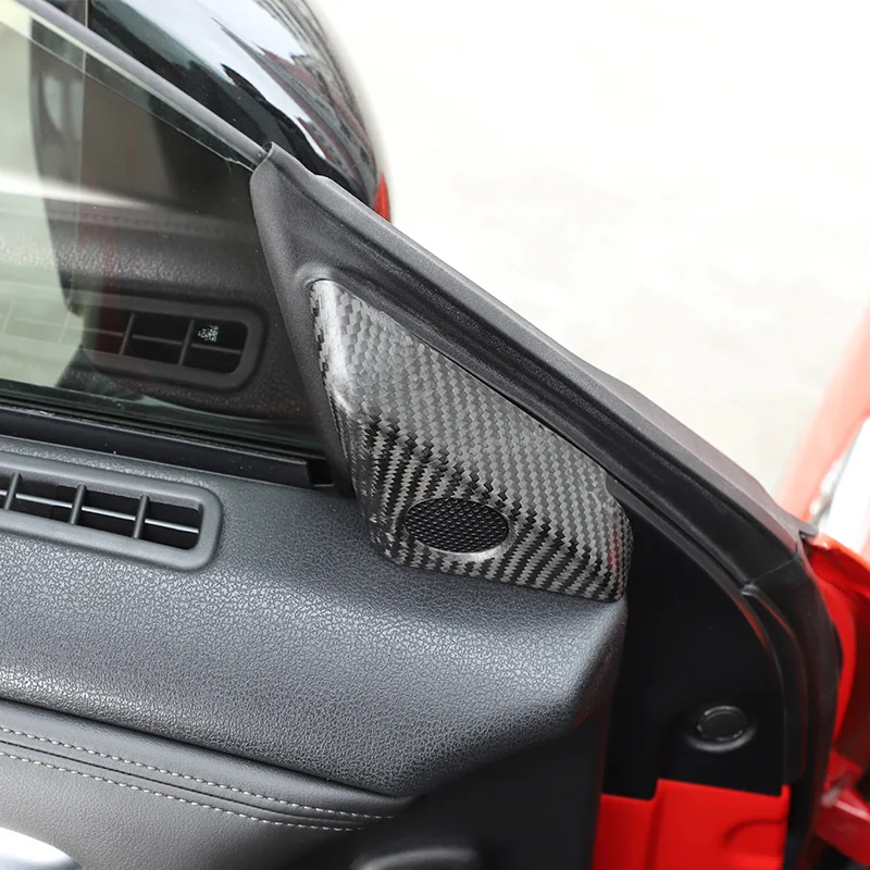 Para Nissan GTR R35 2008-2016 Real de Fibra de Carbono Porta do Carro alto-Falante Estéreo Tweeter Capa Chifre Painel Adesivo de Guarnição de Acessórios para carros