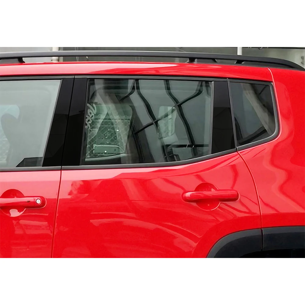 Para Jeep Renegade até 2016 Janela do Carro Pilar de Decoração Adesivos de PVC Auto Estilo Acessório 8pcs
