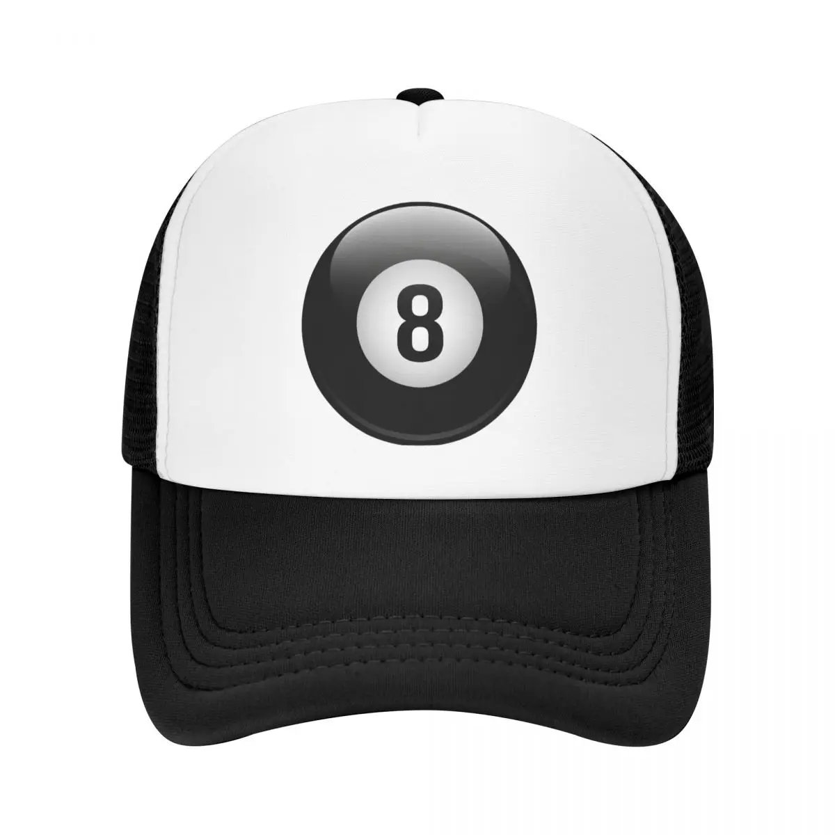 Personalizado Quente Jogo de Bilhar Bola 8 Tampão de Baseball ao ar livre Mulheres Homens Ajustável Trucker Hat Primavera Bonés Snapback