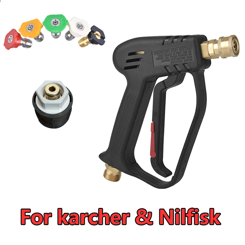 De alta Pressão para Limpeza de Arma Para Karcher 4000PSI com 5 Quick Connect Cor de Bico, Kit de Limpeza da Pistola de Água para a Limpeza do Carro