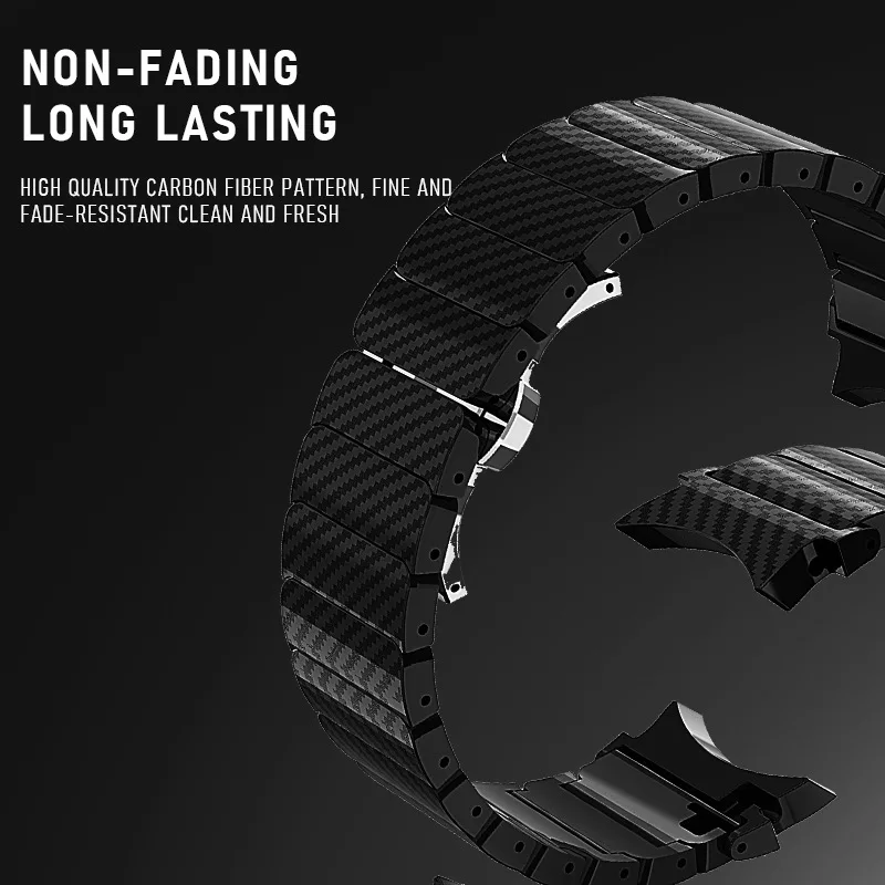 A Extremidade curva, Alça para Samsung Galaxy Assista 5 4 40mm 44mm 45mm de Fibra de Carbono Estilo Bracelete para o Galaxy Watch 4 Clássico 42mm 46mm