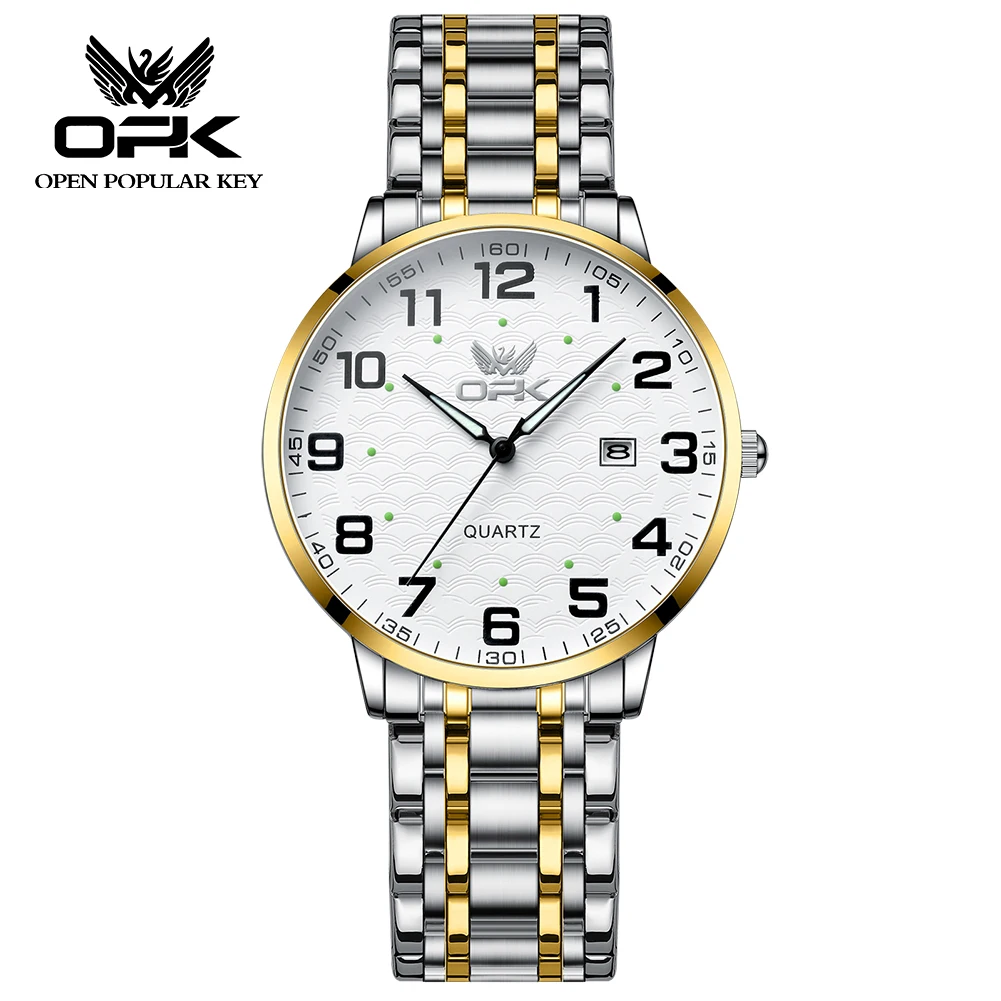 OPK 2023 Tendência de Quartzo Homens Relógio Clássico Business Design Simples Data de Exibição Semana de Marca Top de Quartzo relógio de Pulso Relógio Masculino