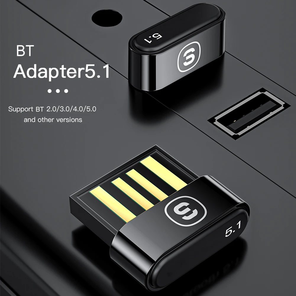 Mini Adaptador USB sem Fio Portátil do Adaptador USB Dongle Externo de Baixa Latência compatível com Bluetooth para o Windows Sistema de Computador