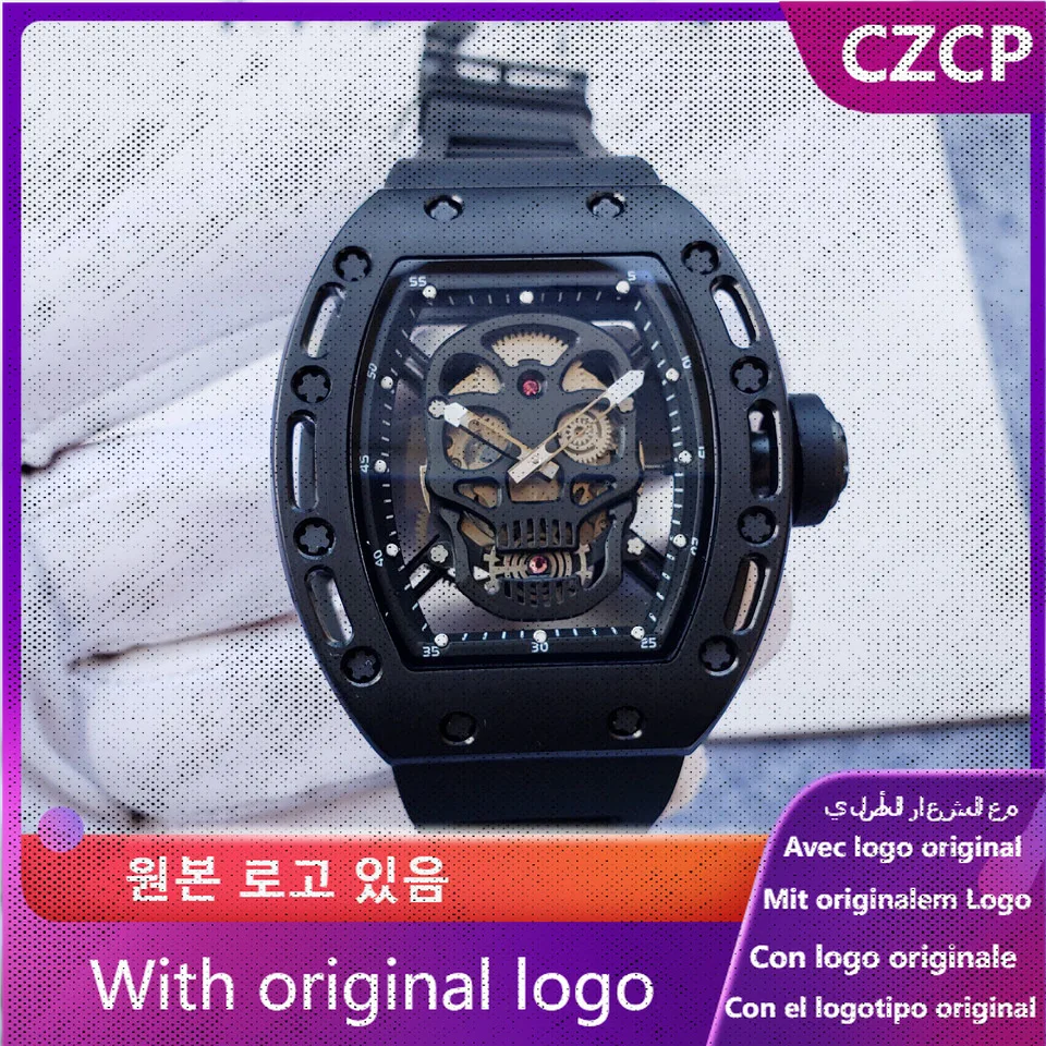 CZCP Homens Relógio de Aço Inoxidável 904l relógio Mecânico Automático 42mm-RM
