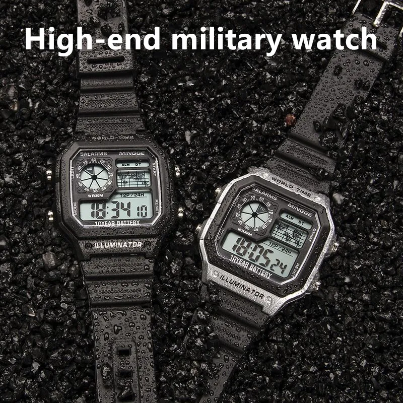 Militar Relógios Digitais dos Esportes dos Homens do Luminosa Cronógrafo Impermeável Ultra-fino Masculino Eletrônicos, Relógios de Pulso Relógio Masculino